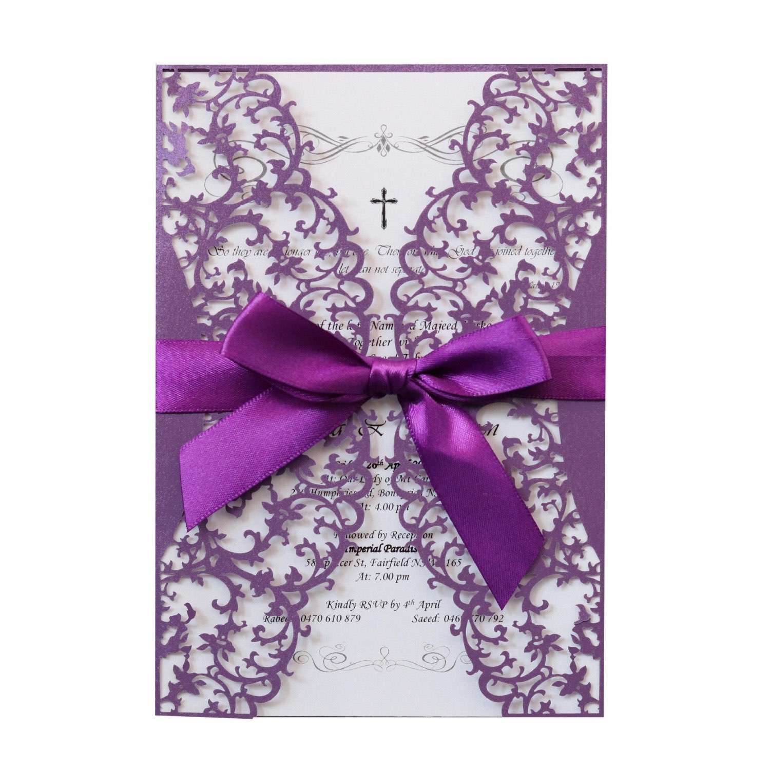 Laser Invitation Card Wedding Decoration White Lace Invitation Wholesale